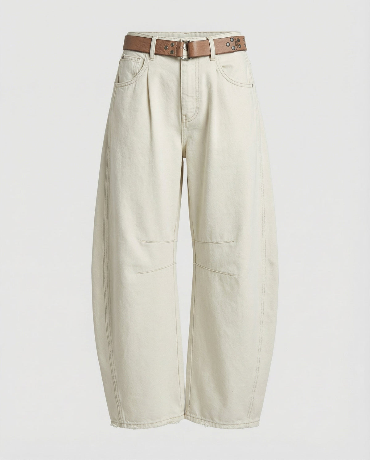 Stalluxe | Bequeme Wide Leg Jeans Damen Weiß