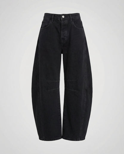 Stalluxe | Bequeme Wide Leg Jeans Damen Schwarz