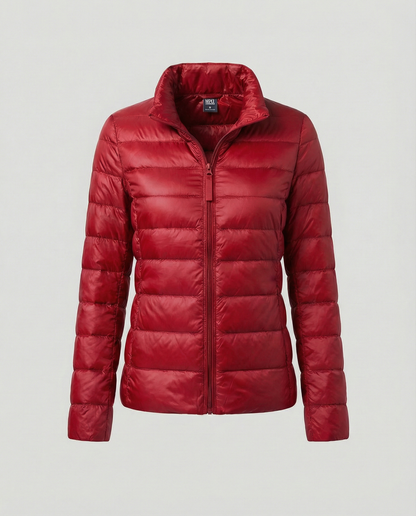 Stalluxe | Ultraleichte Daunenjacke Damen Rot Ständer