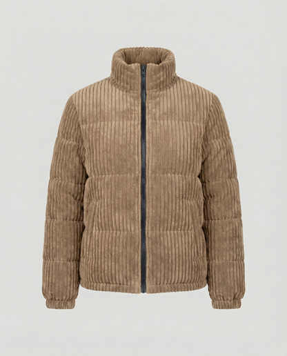 Stalluxe | Weiche Warme Cordjacke Khaki