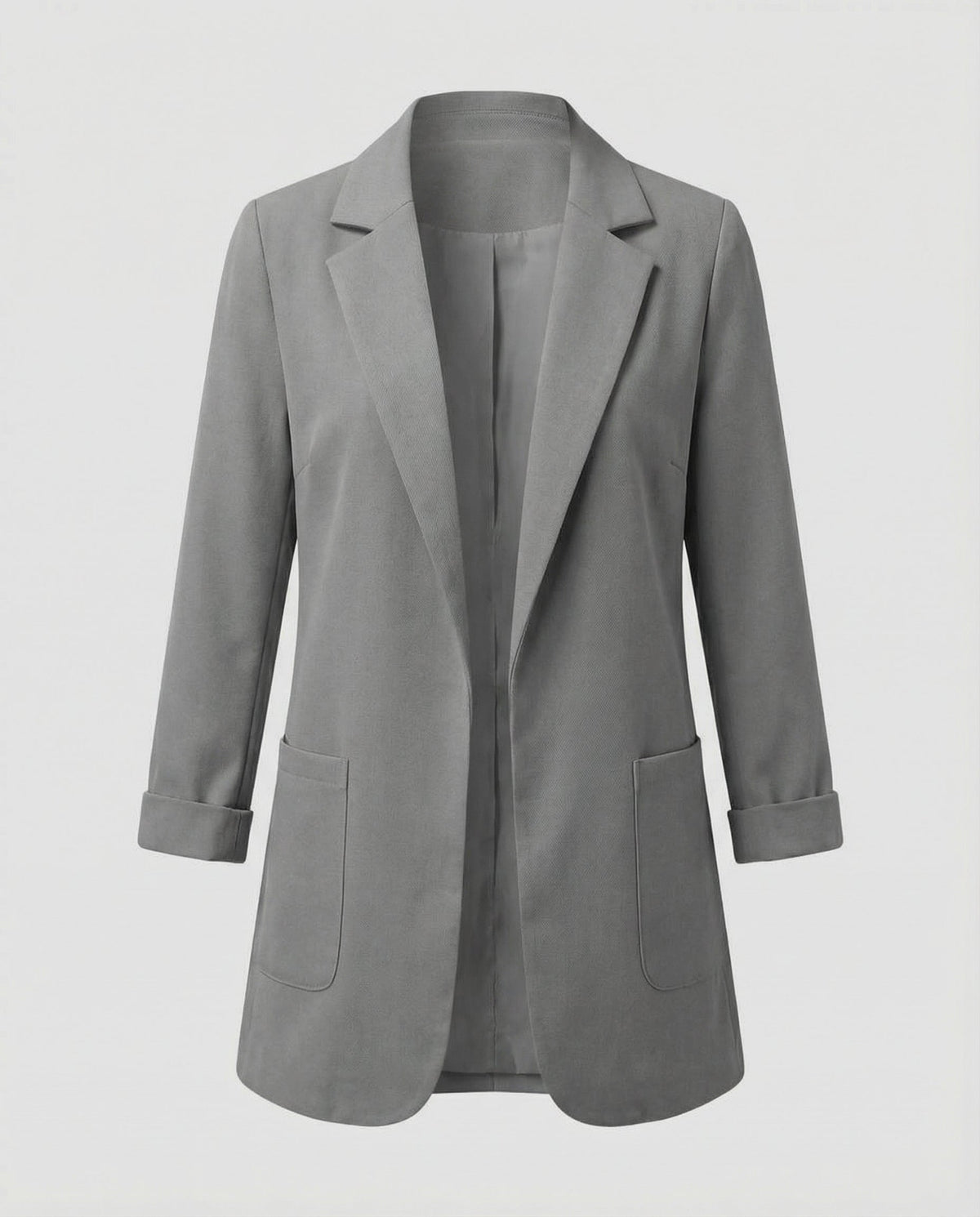 Damen Slim-Fit Blazer Dunkelgrau