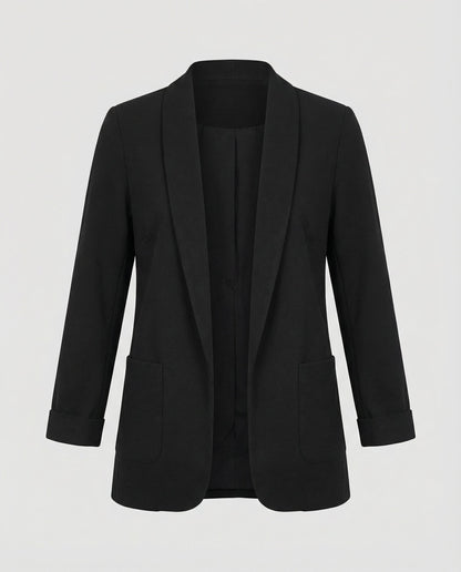 Figurbetonter Eleganter Damenblazer Blau