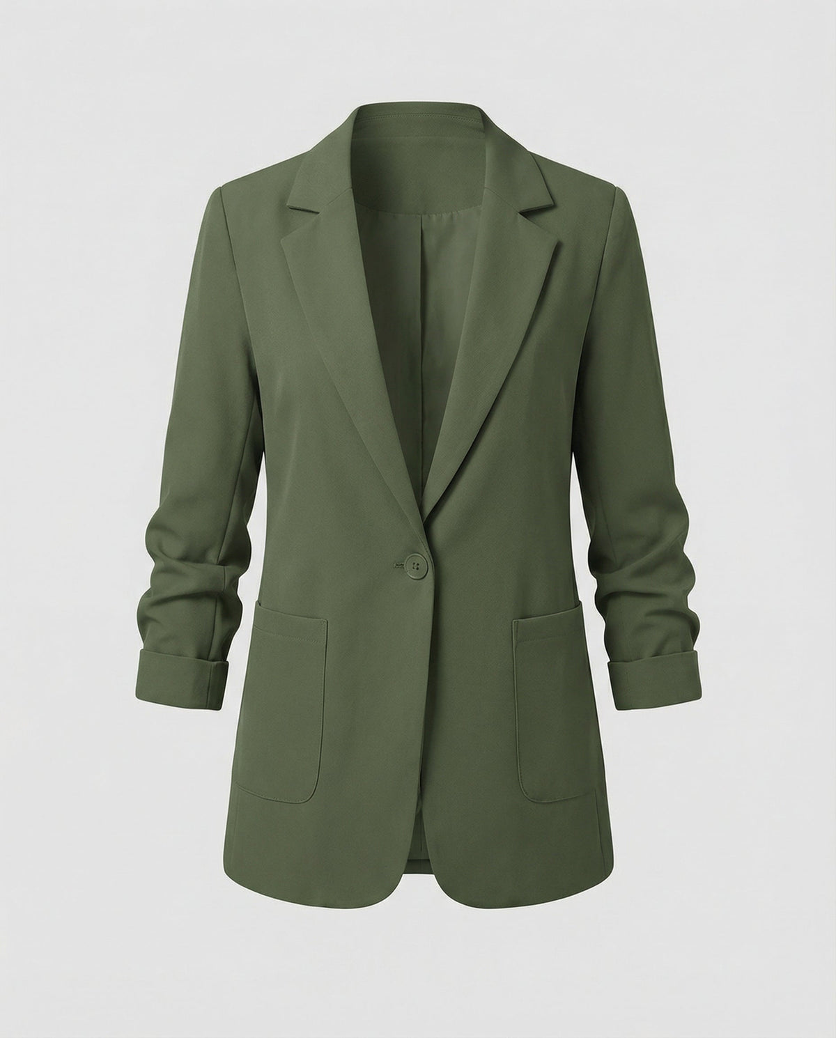 Damen Slim-Fit Blazer Olivgrün