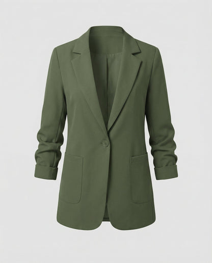 Damen Slim-Fit Blazer Olivgrün
