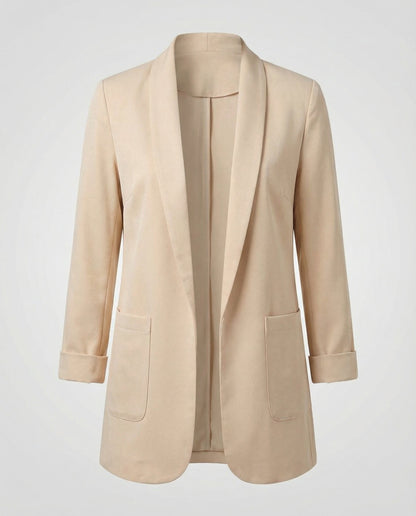 Figurbetonter Eleganter Damenblazer Aprikose