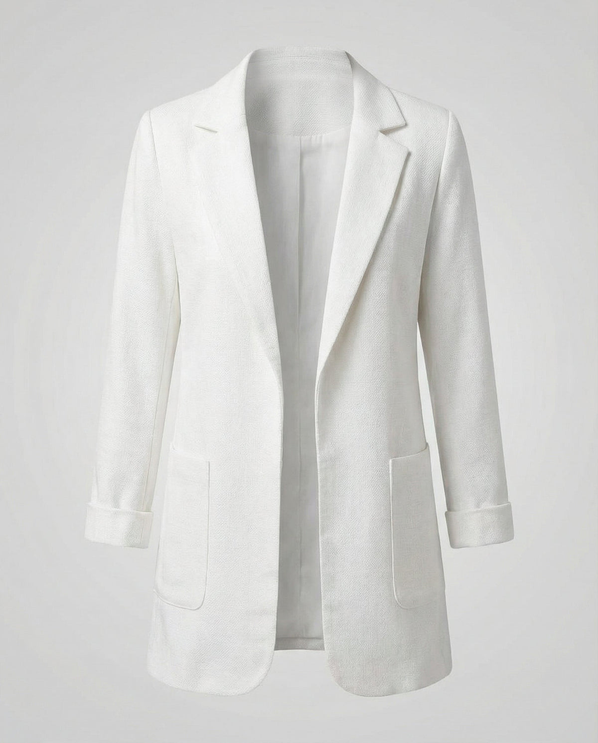Damen Slim-Fit Blazer Weiß