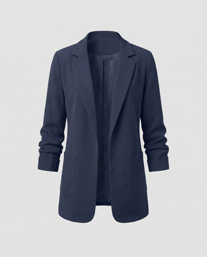 Damen Slim-Fit Blazer Tiefblau