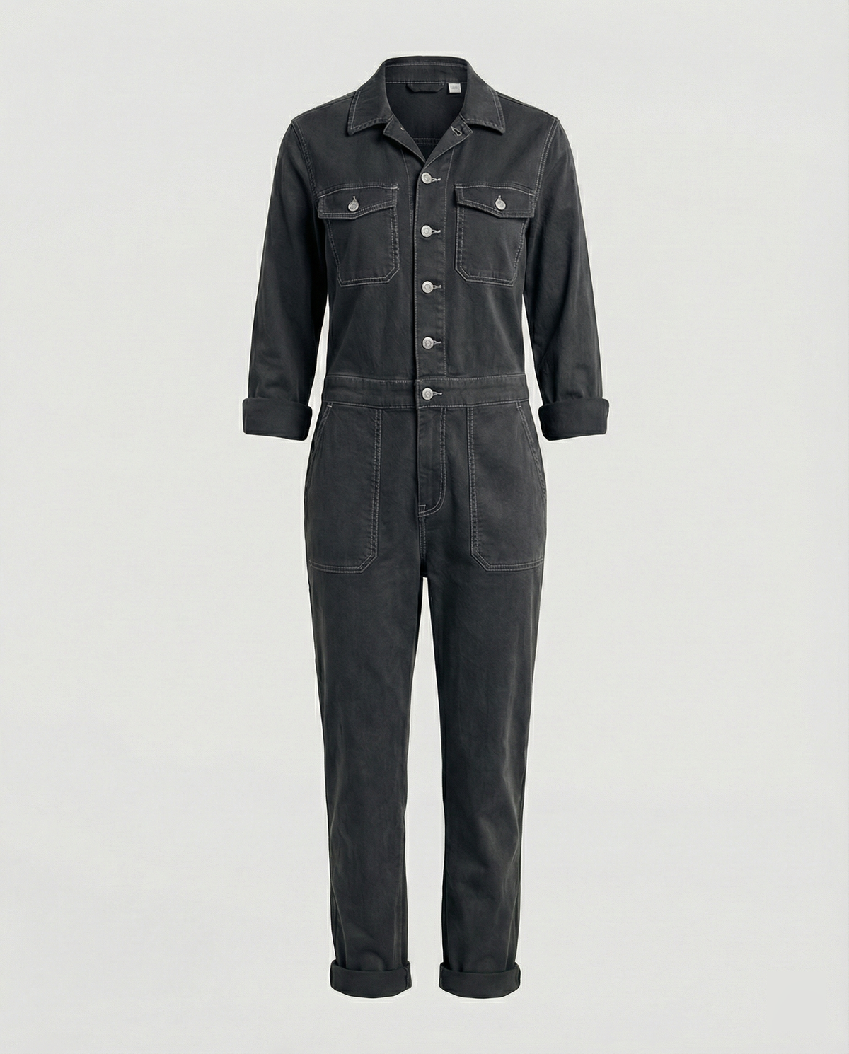Stalluxe | Lässiger Utility Jumpsuit Damen Schwarz
