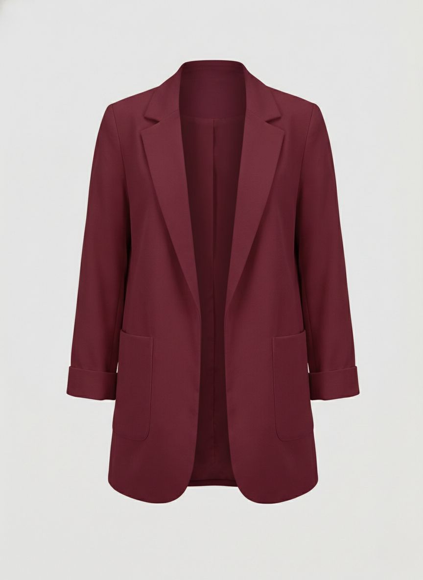 Damen Slim-Fit Blazer Bordeaux