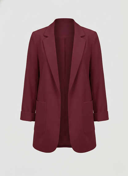 Damen Slim-Fit Blazer Bordeaux