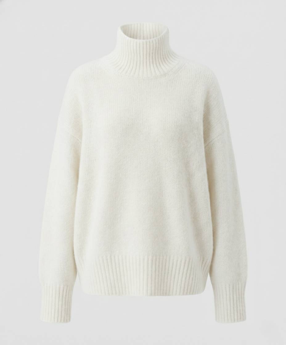 Stalluxe | Warmer Cashmere Rollkragen Weiß
